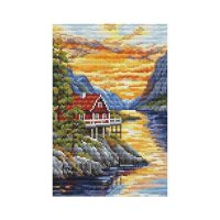 Collection d'Art Lakeside Cottage BC8103 borduren (pakket)