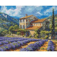 Imàge Provençal Dream – Villa Among the Lavender Fields IL003 Borduurpatroon