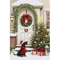 Luca-S Waiting for Christmas BU5099 borduren (pakket)