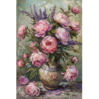 Vaas met pioenen Diamond Painting