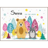 Vervaco Beer en konijn in het bos PN-0214340