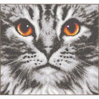 Vervaco Kat close-up PN-0205401 borduren (pakket)