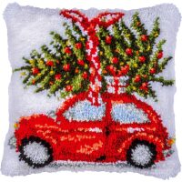 Vervaco Kerstauto PN-0221691 Knoopkussen pakket