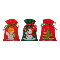 Vervaco Kruidenzakje Kerst set van 3 PN-0180555 borduren (pakket)