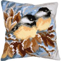 Vervaco Kruissteekkussen Koolmeesjes in de winter PN-0201752 pakket