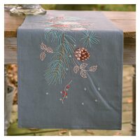 Vervaco Loper Kerstrozen PN-0216932 borduren (pakket)