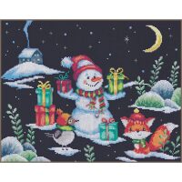 Vervaco Sneeuwpret PN-0204533 borduren (pakket)