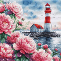 HobbyJobby The Red Lighthouse HJ051 borduren (pakket)