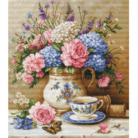 Luca-S Floral Nostalgia GOLD B725 borduren (pakket)