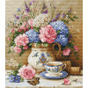 Luca-S Floral Nostalgia GOLD G725 Petit Point borduren (pakket)