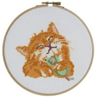 Pako Poesje met muis 289.011 voorbedrukt borduren (pakket)