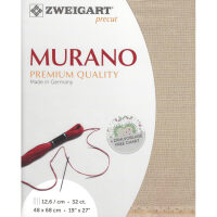 Zweigart borduurstof Precut Murano Evenweave Taupe (306) 32ct 48x68cm