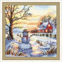 Golden Fleece Snowman M-026 borduren (pakket)