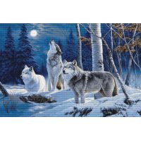 Luca-S The Howl of Wolves and the Winter Moon GOLD B727 borduren (pakket)