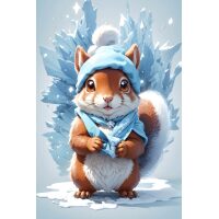 De kleine wintereekhoorn diamond painting