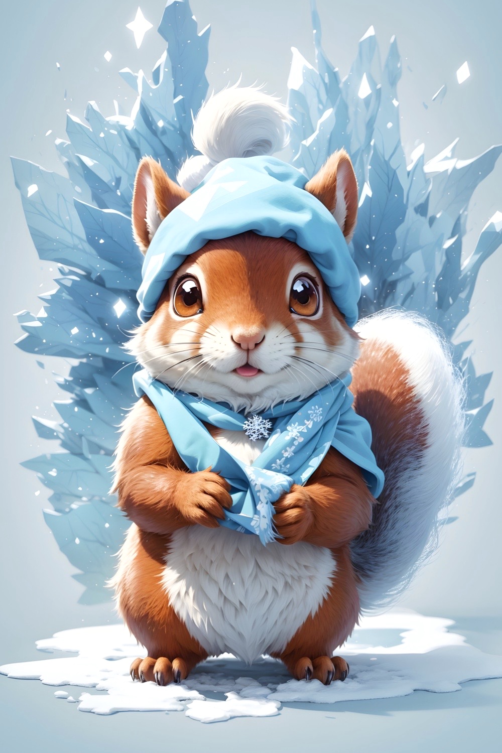 De kleine wintereekhoorn diamond painting