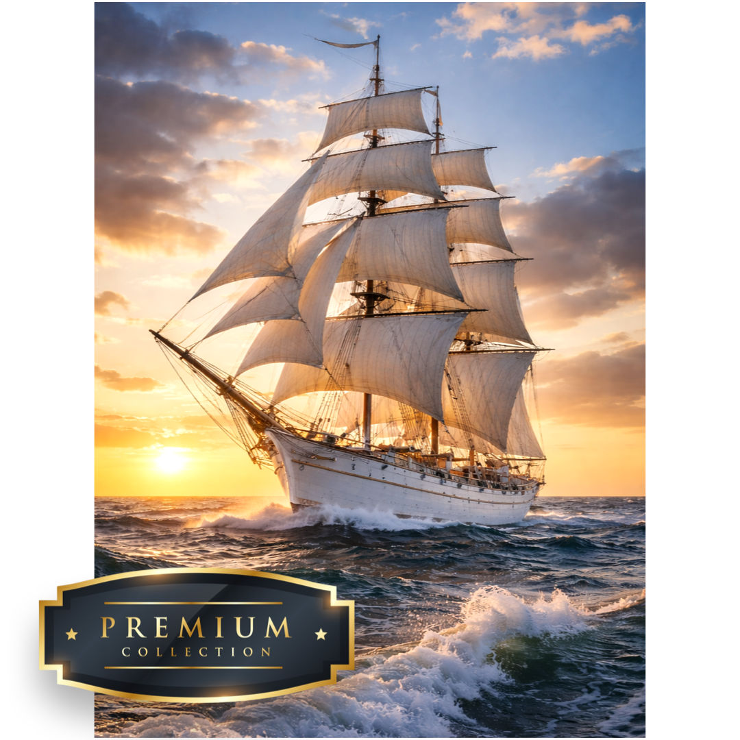 Zeilschip Premium DP Diamond Painting