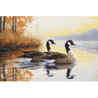 Luca-S Autumn Reflections GOLD G728 Petit Point borduren (pakket)