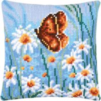 Vervaco Kruissteekkussen Vlinder tussen bloemen PN-0203670 pakket