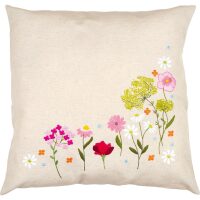 Vervaco Wilde bloemen kussen PN-0222243 borduren (pakket)