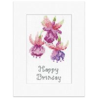 Heritage Crafts Greeting Card Fuchsia 1959A borduren (pakket)
