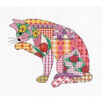 Heritage Crafts Patchwork Cat 1965A borduren (pakket)