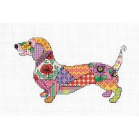 Heritage Crafts Patchwork Dog 1966A borduren (pakket)