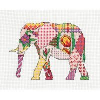 Heritage Crafts Patchwork Elephant 1967A borduren (pakket)