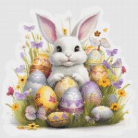 Imàge Easter Bunny’s Treasure IE001M Borduurpatroon