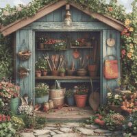 Imàge The Garden Shed IL005 Borduurpatroon
