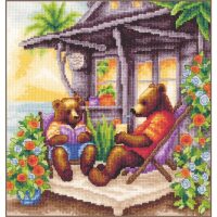 LanArte A beartastic holiday PN-0217602 Aïda borduren (pakket)
