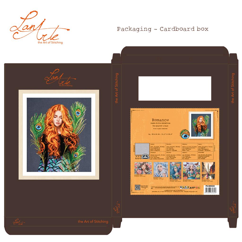 LanArte The Peacock's Muse PN-0203533 Evenweave borduren (pakket)