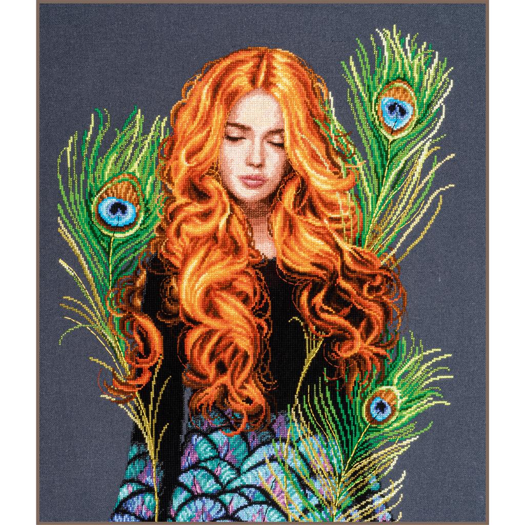 LanArte The Peacock's Muse PN-0203533 Evenweave borduren (pakket)