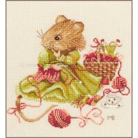 LanArte Vera Knitting Away PN-0008034 Evenweave borduren (pakket)