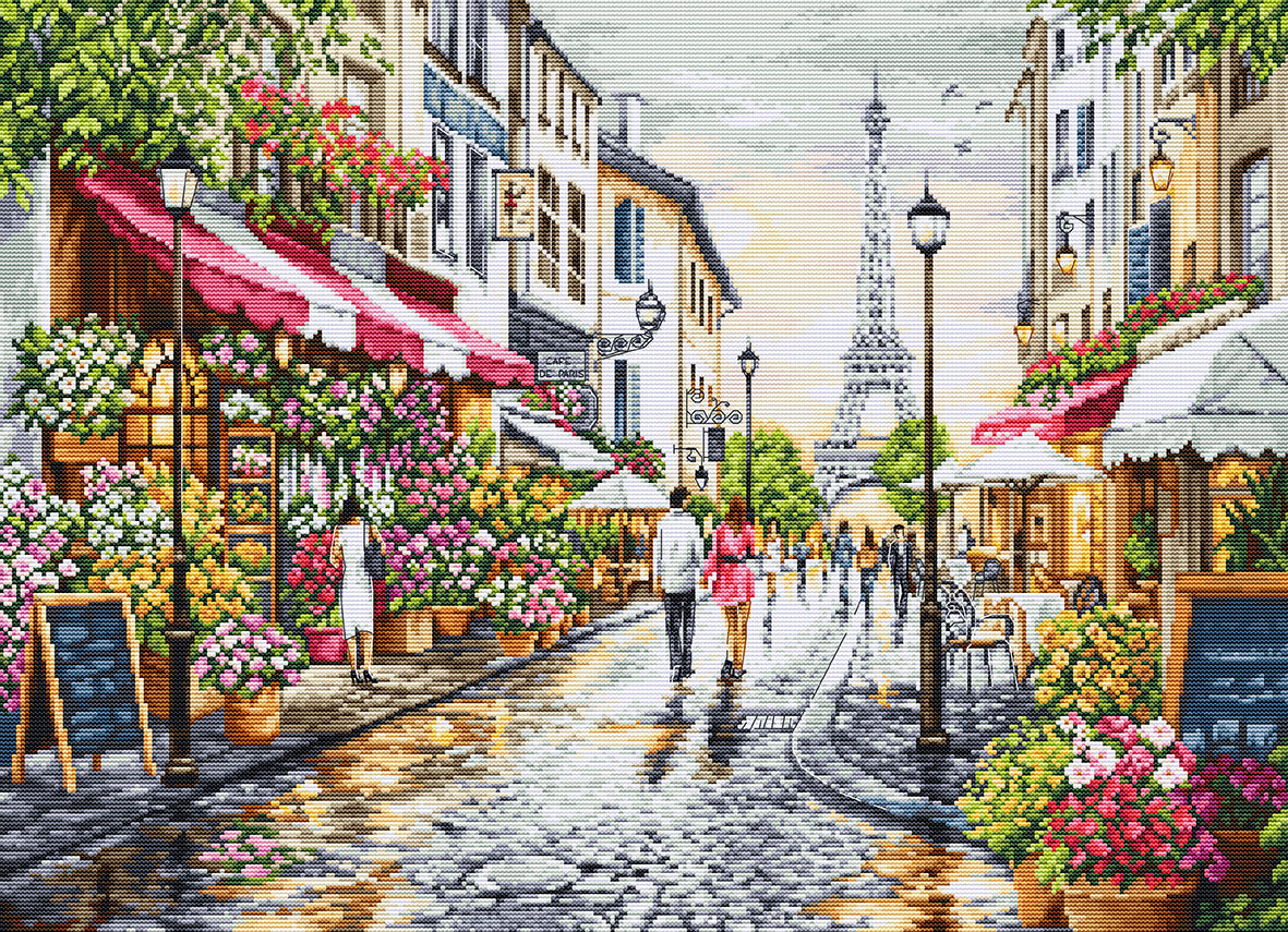Luca-S Paris Flower Shop GOLD BU5107 borduren (pakket)