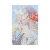 RTO Lady with Flower M01094 borduren (pakket)