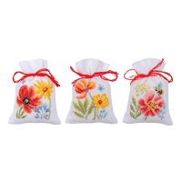 Vervaco Kruidenzakje Klaprozen en wilde bloemen PN-0230489 set van 3