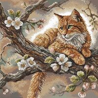 AVA Stitch The Cat on the Apple Tree P059 borduren (pakket)