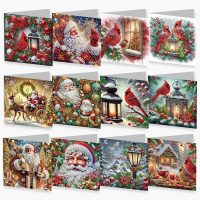 Diamond painting Kerstkaarten Variërend (12 stuks)