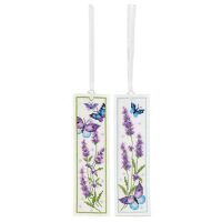 Vervaco Bladwijzer Lavendel met vlinders set van 2 PN-0216098 borduren (pakket)