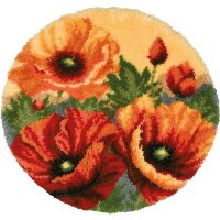 Vervaco Knoopvormtapijt Klaprozen PN-0211072 borduren (pakket)