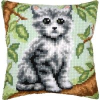 Vervaco Kruissteekkussen Poesje PN-0211917 borduren (pakket)