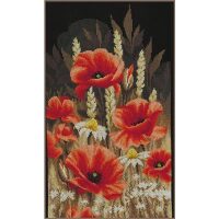 Vervaco Wilde klaprozen PN-0204435 borduren (pakket)