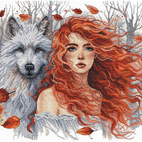 AVA Stitch The Ginger Girl and the Wolf P049 borduren (pakket)