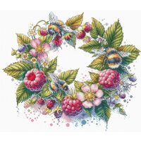 Andriana Raspberries and bumblebees ANM-44 borduren (pakket)