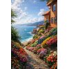 Bloemenpad aan de Rivièra diamond painting
