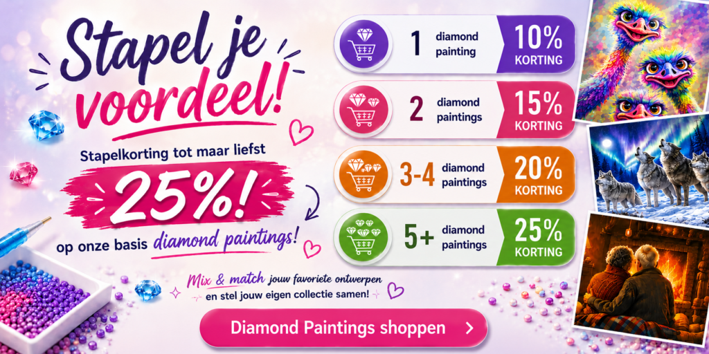 Stapelkorting op Basis Diamond Paintings