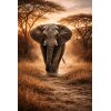 Olifant in warme schemering Diamond Painting