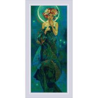 RIOLIS The Moon after A. Mucha's Artwork 2340 borduren (pakket)