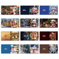 Diamond painting kerstkaarten Kerstmis (12 stuks)